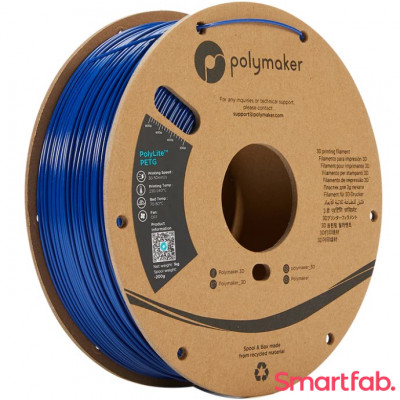 فیلامنت PolyLite PETG رنگ آبی برند پلی میکر قطر 1.75 میلیمتر وزن 1 کیلوگرم