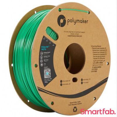 فیلامنت PolyLite PETG رنگ سبز برند پلی میکر قطر 1.75 میلیمتر وزن 1 کیلوگرم
