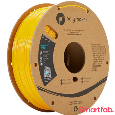 فیلامنت PolyLite PETG رنگ زرد برند پلی میکر قطر 1.75 میلیمتر وزن 1 کیلوگرم