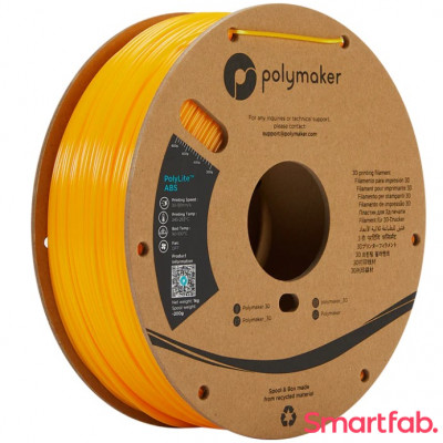 فیلامنت PolyLite ABS رنگ زرد برند پلی میکر قطر 1.75 میلیمتر وزن 1 کیلوگرم