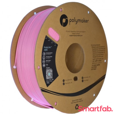 فیلامنت PolyLite ABS رنگ صورتی برند پلی میکر قطر 1.75 میلیمتر وزن 1 کیلوگرم