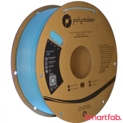 فیلامنت PolyLite ABS رنگ آبی کمرنگ برند پلی میکر قطر 1.75 میلیمتر وزن 1 کیلوگرم