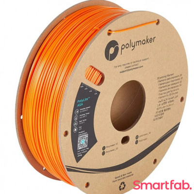 فیلامنت PolyLite ASA رنگ نارنجی برند پلی میکر قطر 1.75 میلیمتر وزن 1 کیلوگرم