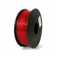 فیلامنت TPU رنگ قرمز شفاف برند HELLO3D قطر 1.75 میلیمتر وزن 1 کیلوگرم