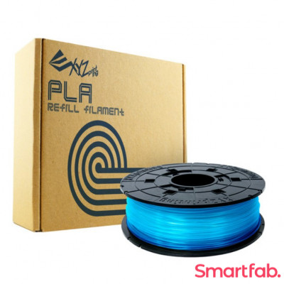  فیلامنت PLA رنگ آبی شفاف بدون کارتریج برند XYZ وزن 600 گرم قطر 1.75 میلیمتر