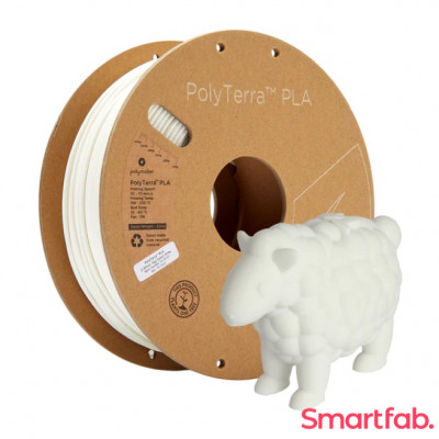 فیلامنت PolyTerra PLA مات رنگ سفید برند پلی میکر قطر 2.85 میلیمتر وزن 1 کیلوگرم