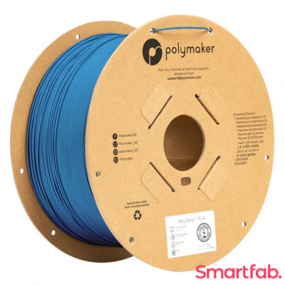 فیلامنت PolyTerra PLA مات رنگ آبی کبود برند پلی میکر قطر 1.75 میلیمتر وزن 3 کیلوگرم