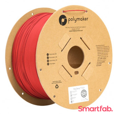 فیلامنت PolyTerra PLA مات رنگ قرمز گداخته برند پلی میکر قطر 1.75 میلیمتر وزن 3 کیلوگرم