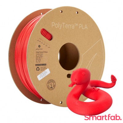 فیلامنت PolyTerra PLA مات رنگ قرمز گداخته برند پلی میکر قطر 2.85 میلیمتر وزن 1 کیلوگرم