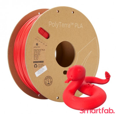 فیلامنت PolyTerra PLA مات رنگ قرمز گداخته برند پلی میکر قطر 1.75 میلیمتر وزن 1 کیلوگرم